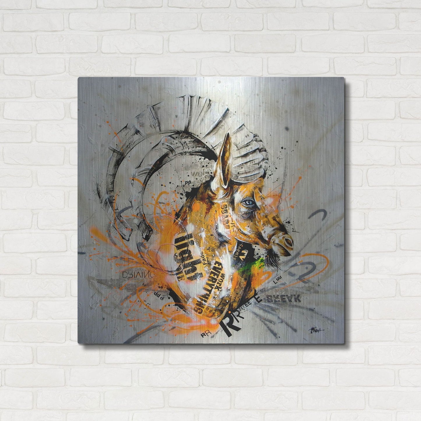 Luxe Metal Art 'Reel Up' by Taka Sudo, Metal Wall Art,36x36