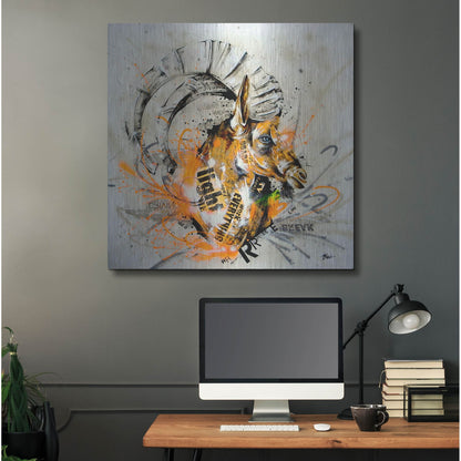 Luxe Metal Art 'Reel Up' by Taka Sudo, Metal Wall Art,36x36