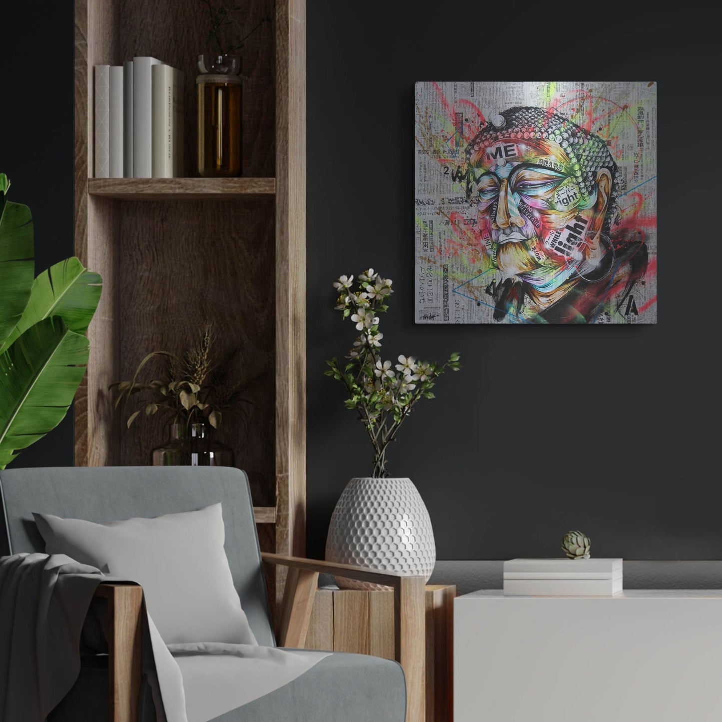 Luxe Metal Art 'Holy' by Taka Sudo, Metal Wall Art,24x24