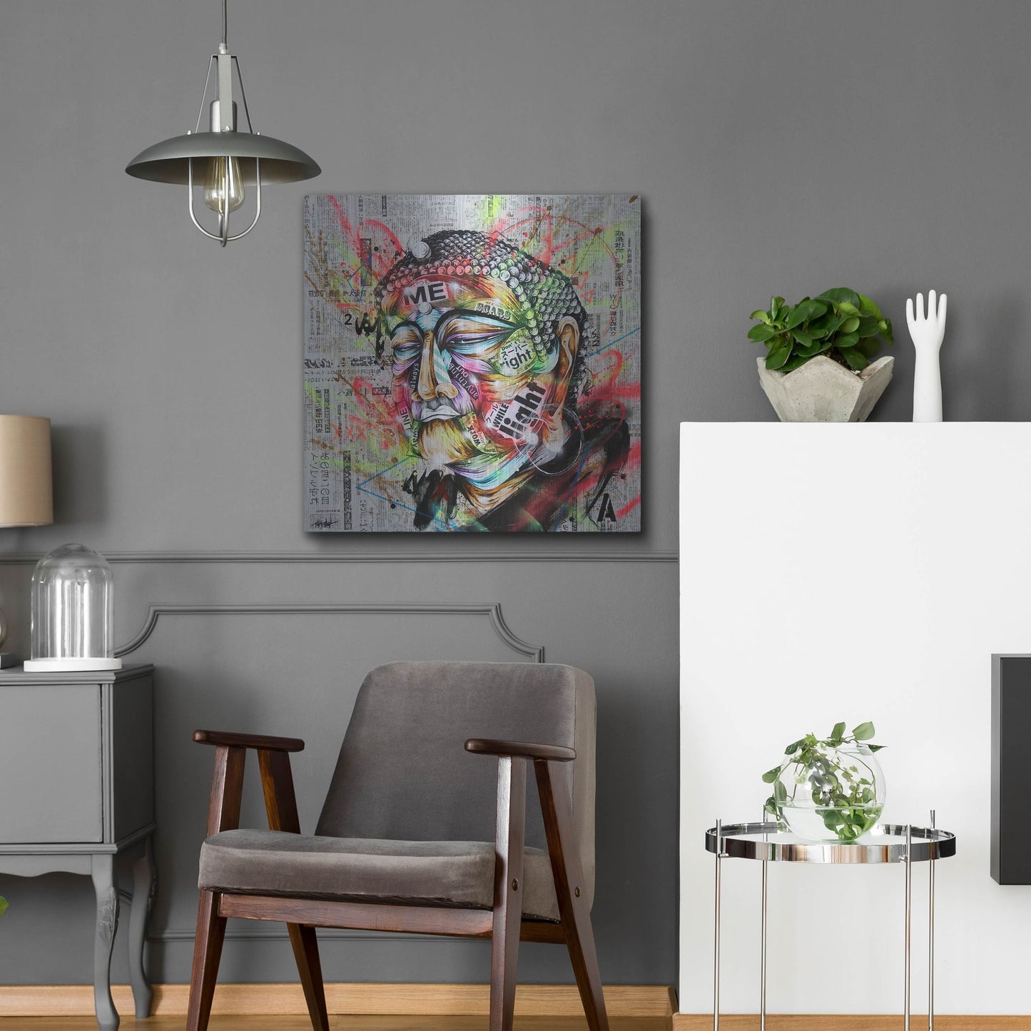 Luxe Metal Art 'Holy' by Taka Sudo, Metal Wall Art,24x24