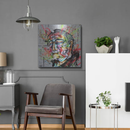 Luxe Metal Art 'Holy' by Taka Sudo, Metal Wall Art,24x24