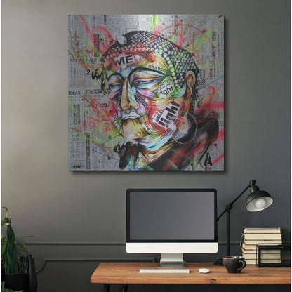 Luxe Metal Art 'Holy' by Taka Sudo, Metal Wall Art,36x36
