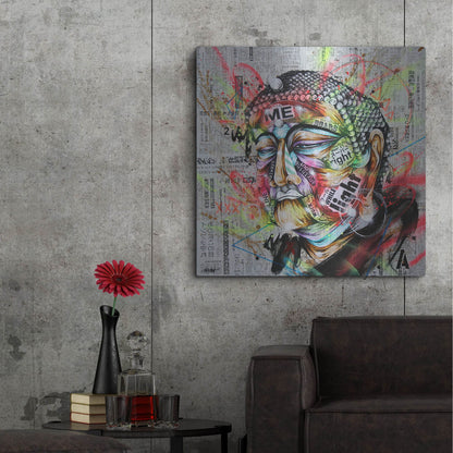 Luxe Metal Art 'Holy' by Taka Sudo, Metal Wall Art,36x36