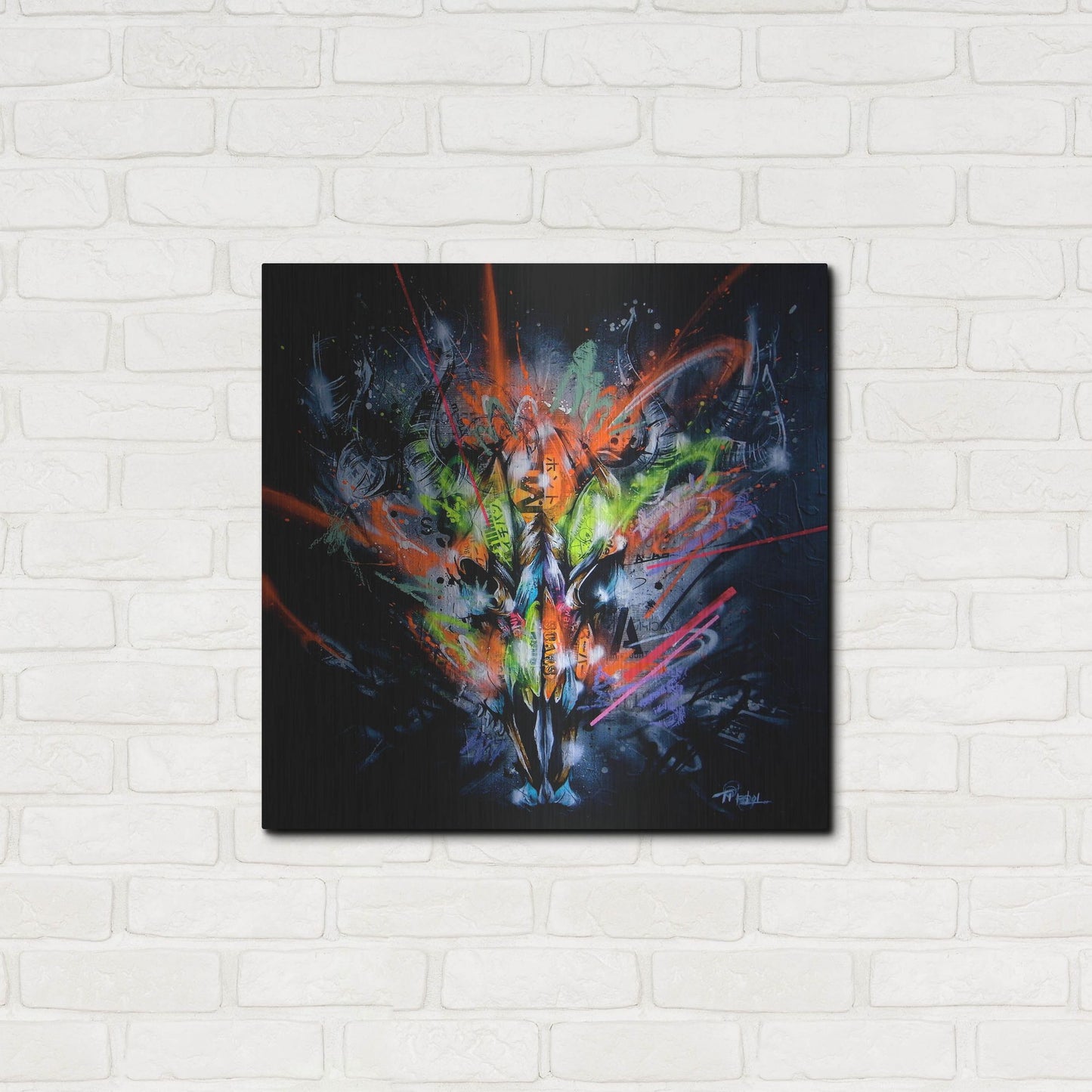 Luxe Metal Art 'Land' by Taka Sudo, Metal Wall Art,24x24