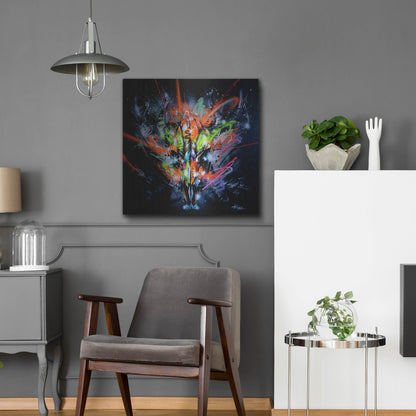 Luxe Metal Art 'Land' by Taka Sudo, Metal Wall Art,24x24