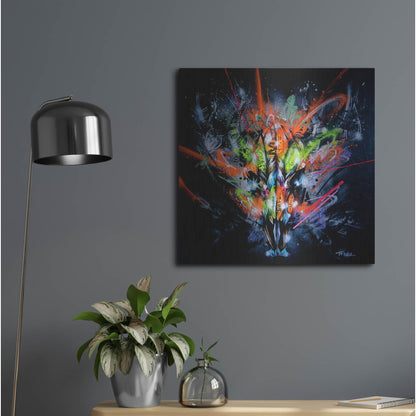 Luxe Metal Art 'Land' by Taka Sudo, Metal Wall Art,24x24