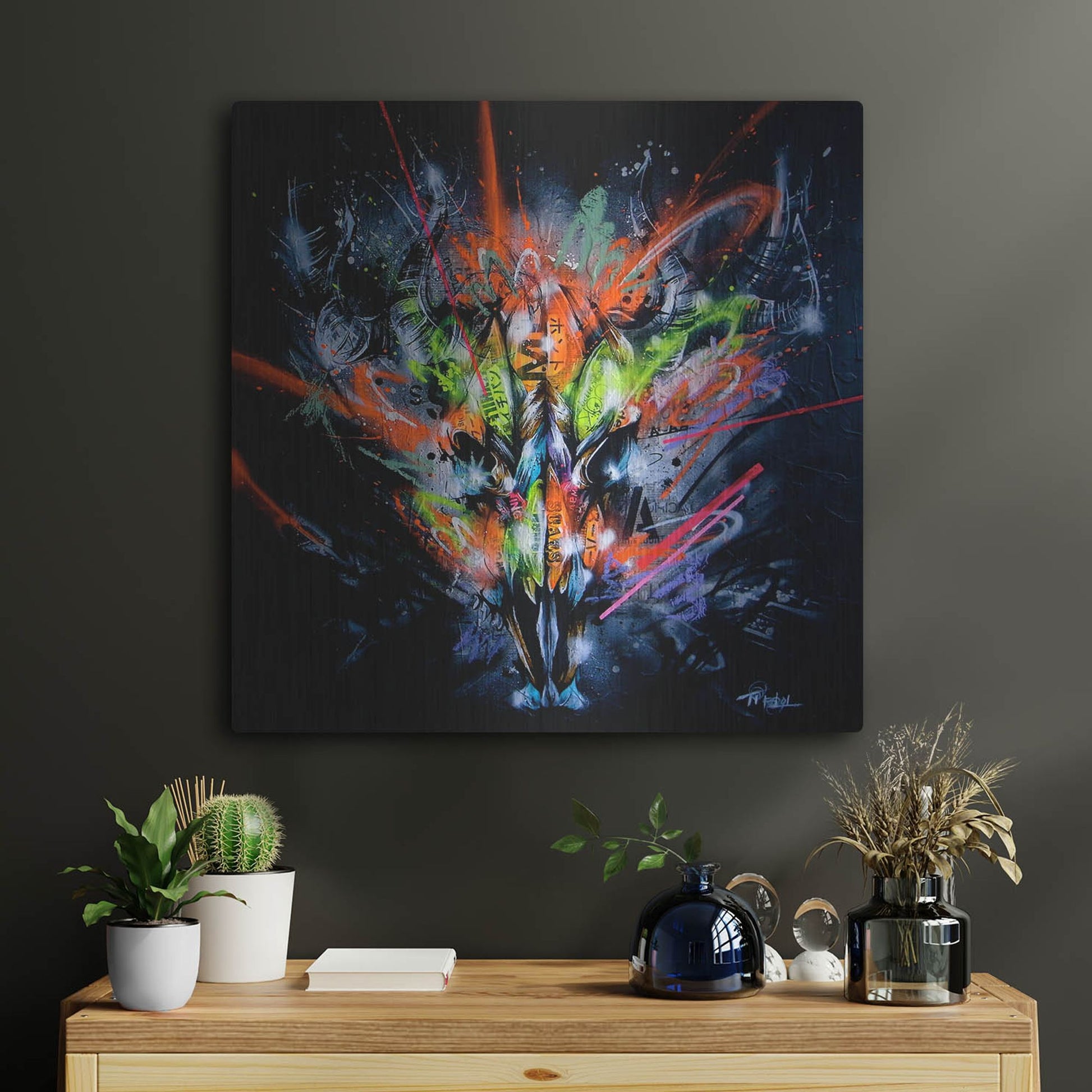 Luxe Metal Art 'Land' by Taka Sudo, Metal Wall Art,24x24