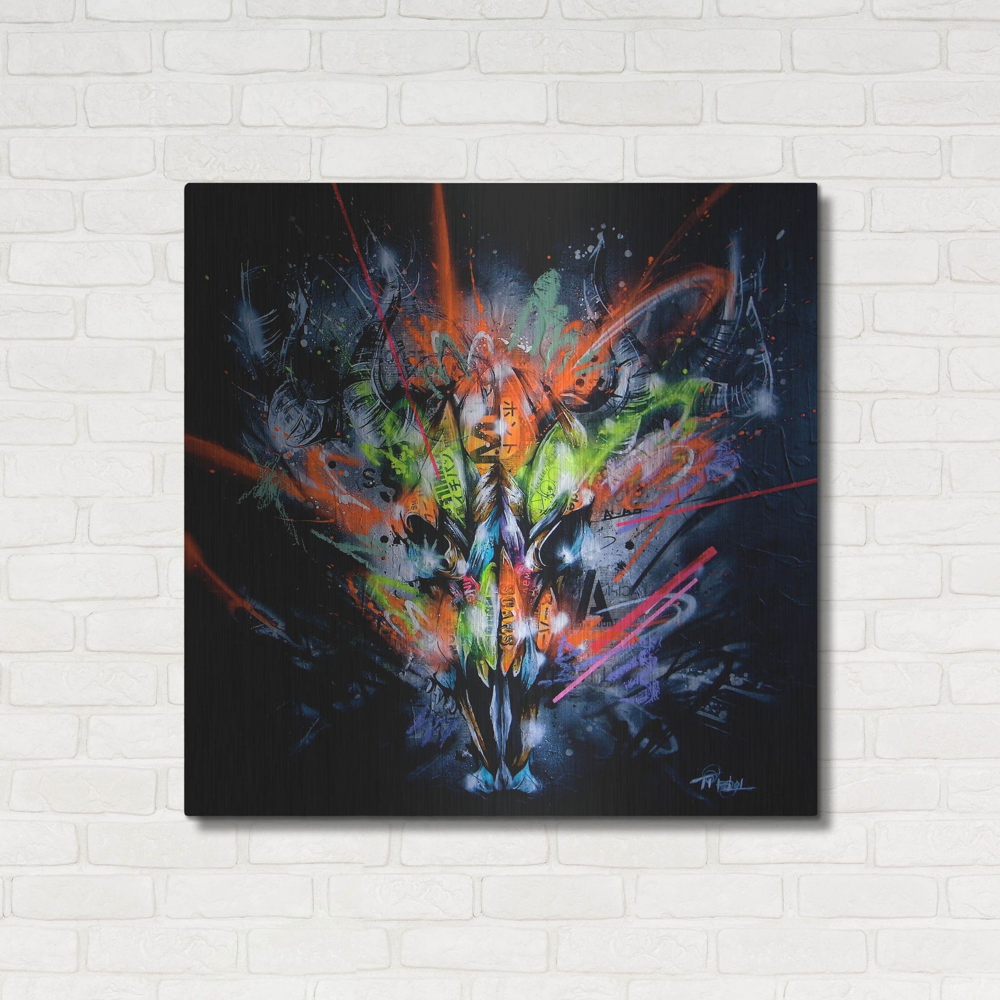 Luxe Metal Art 'Land' by Taka Sudo, Metal Wall Art,36x36