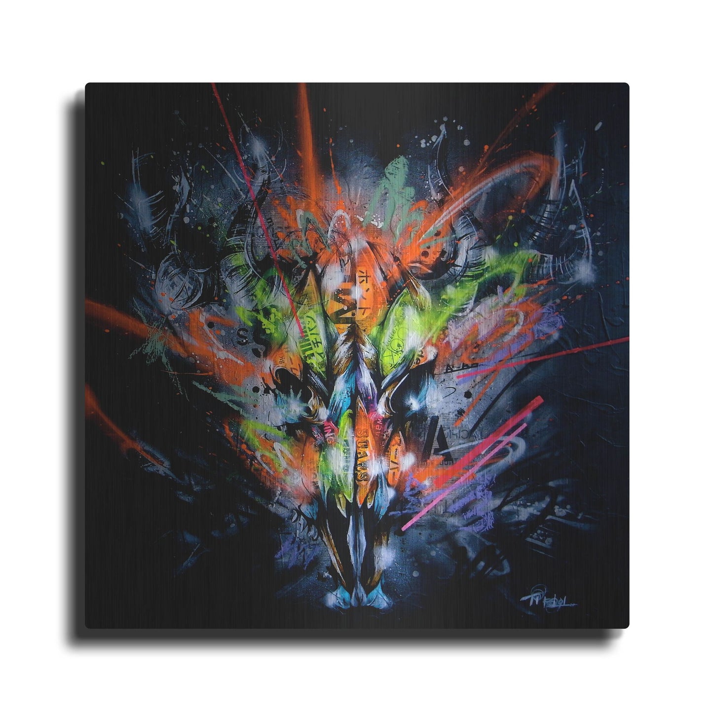 Luxe Metal Art 'Land' by Taka Sudo, Metal Wall Art