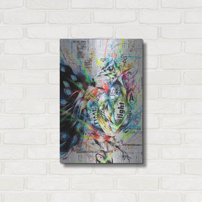 Luxe Metal Art 'Suzaku' by Taka Sudo, Metal Wall Art,16x24