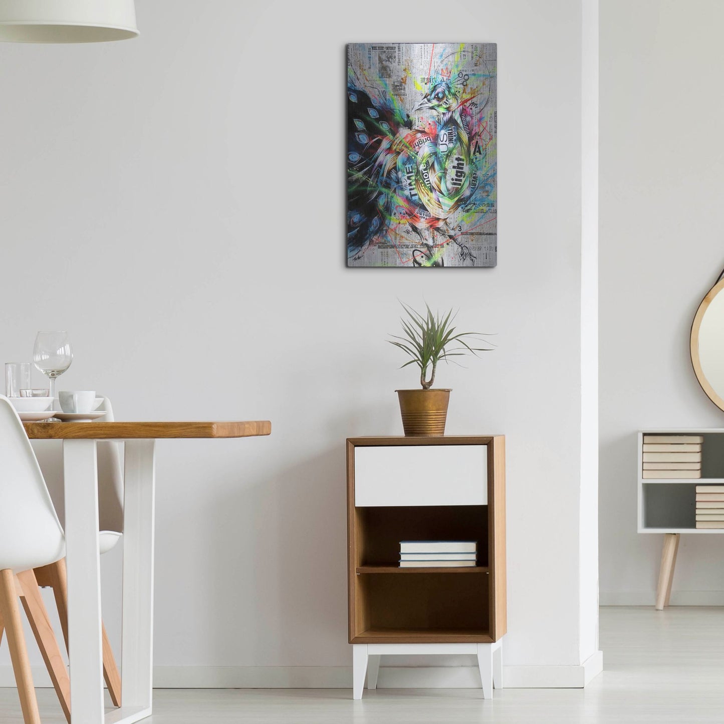 Luxe Metal Art 'Suzaku' by Taka Sudo, Metal Wall Art,16x24