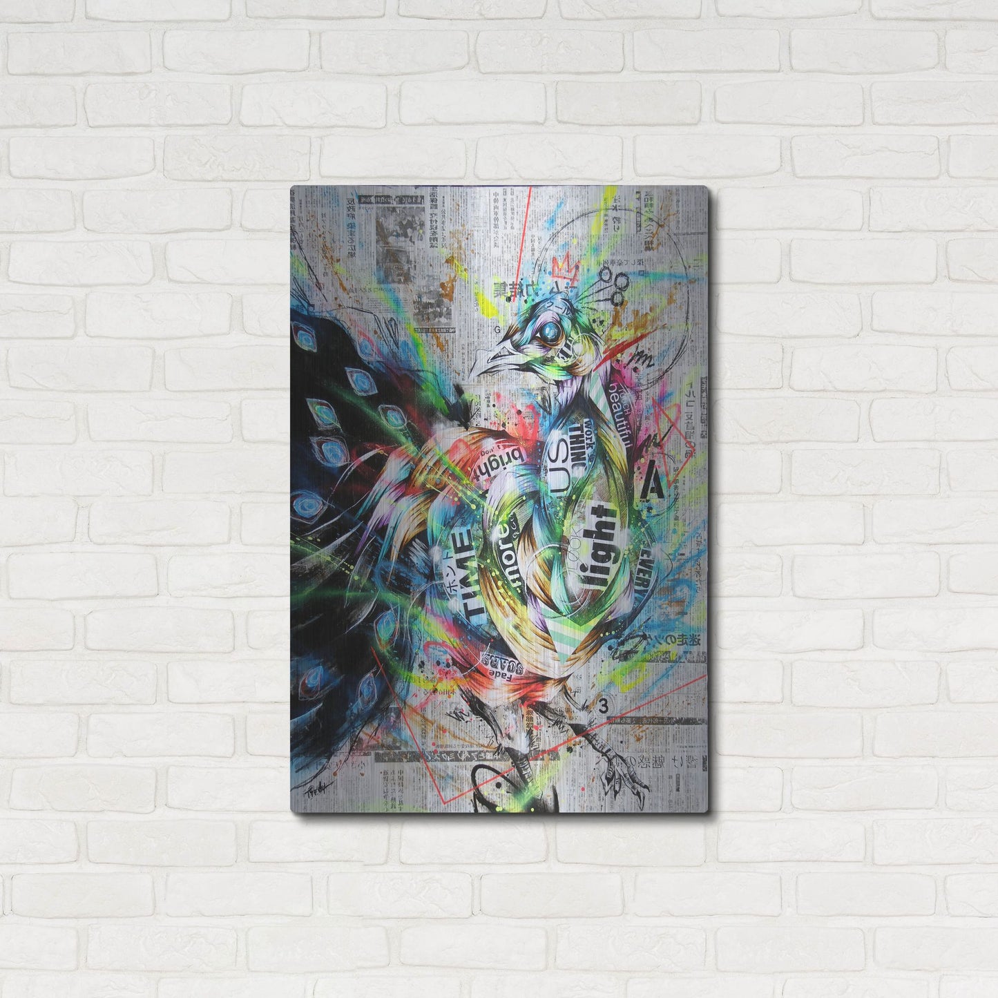 Luxe Metal Art 'Suzaku' by Taka Sudo, Metal Wall Art,24x36