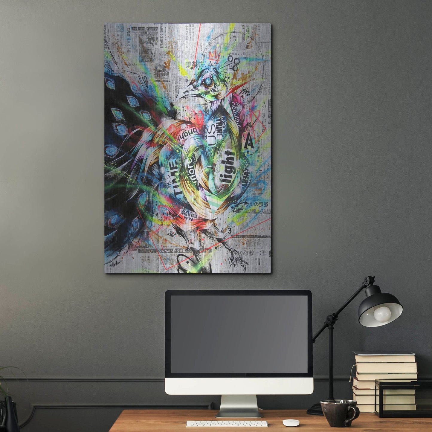 Luxe Metal Art 'Suzaku' by Taka Sudo, Metal Wall Art,24x36