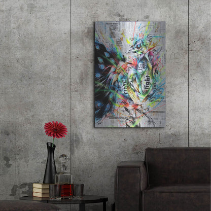 Luxe Metal Art 'Suzaku' by Taka Sudo, Metal Wall Art,24x36