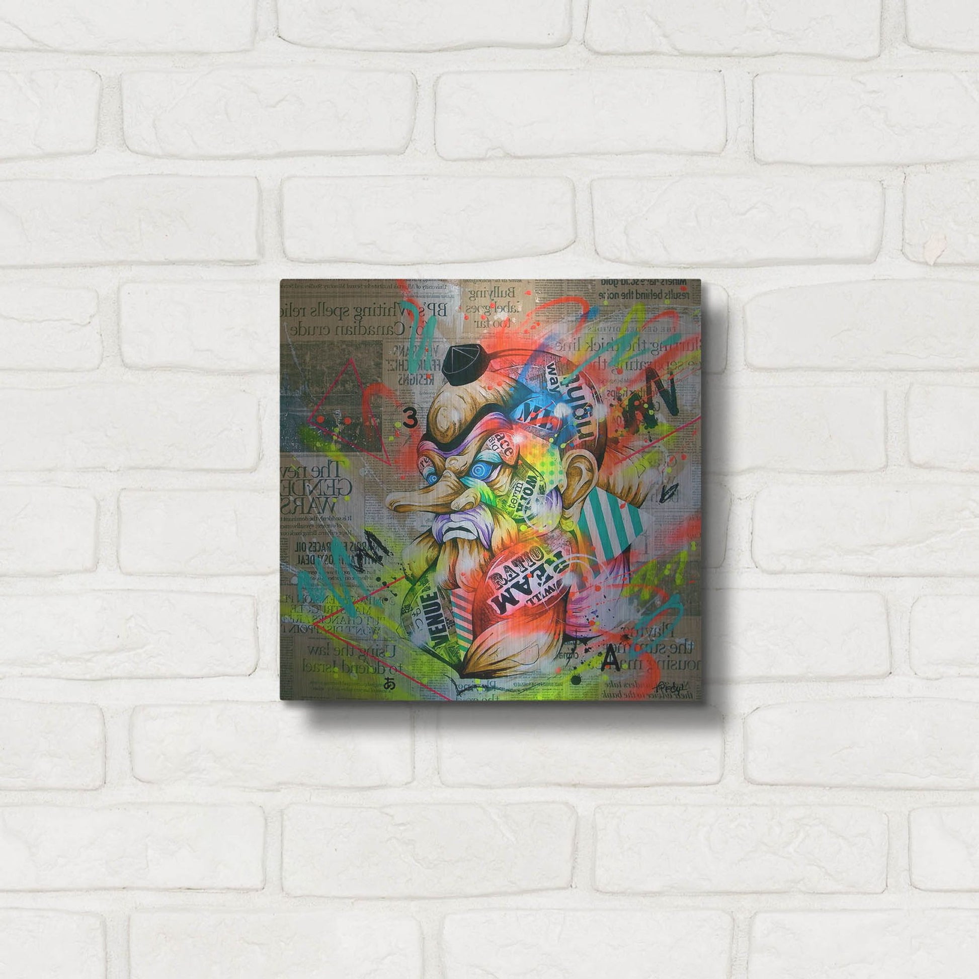 Luxe Metal Art 'Tengu' by Taka Sudo, Metal Wall Art,12x12