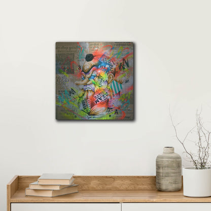 Luxe Metal Art 'Tengu' by Taka Sudo, Metal Wall Art,12x12
