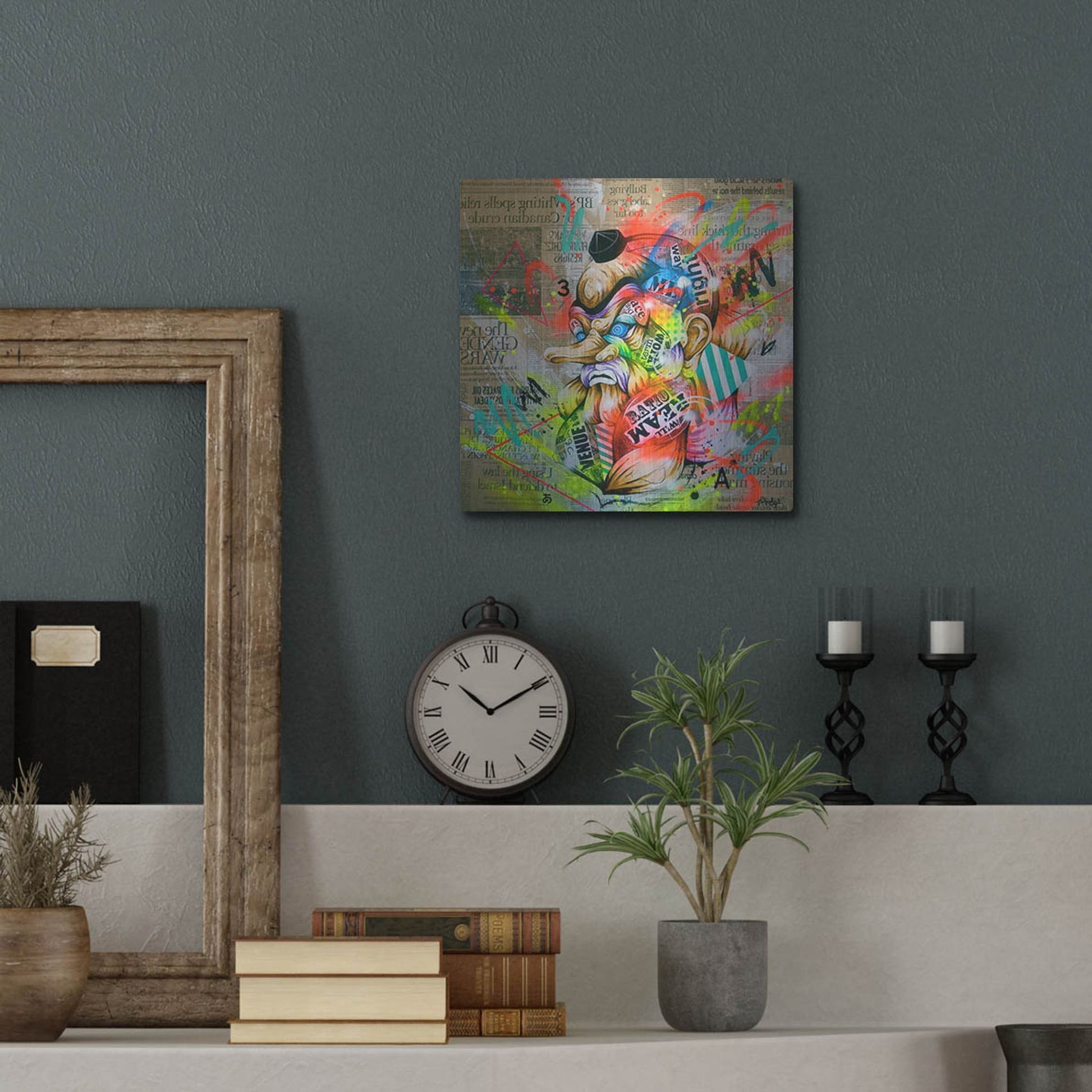 Luxe Metal Art 'Tengu' by Taka Sudo, Metal Wall Art,12x12