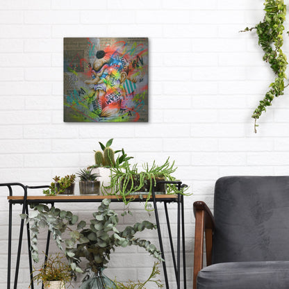 Luxe Metal Art 'Tengu' by Taka Sudo, Metal Wall Art,12x12