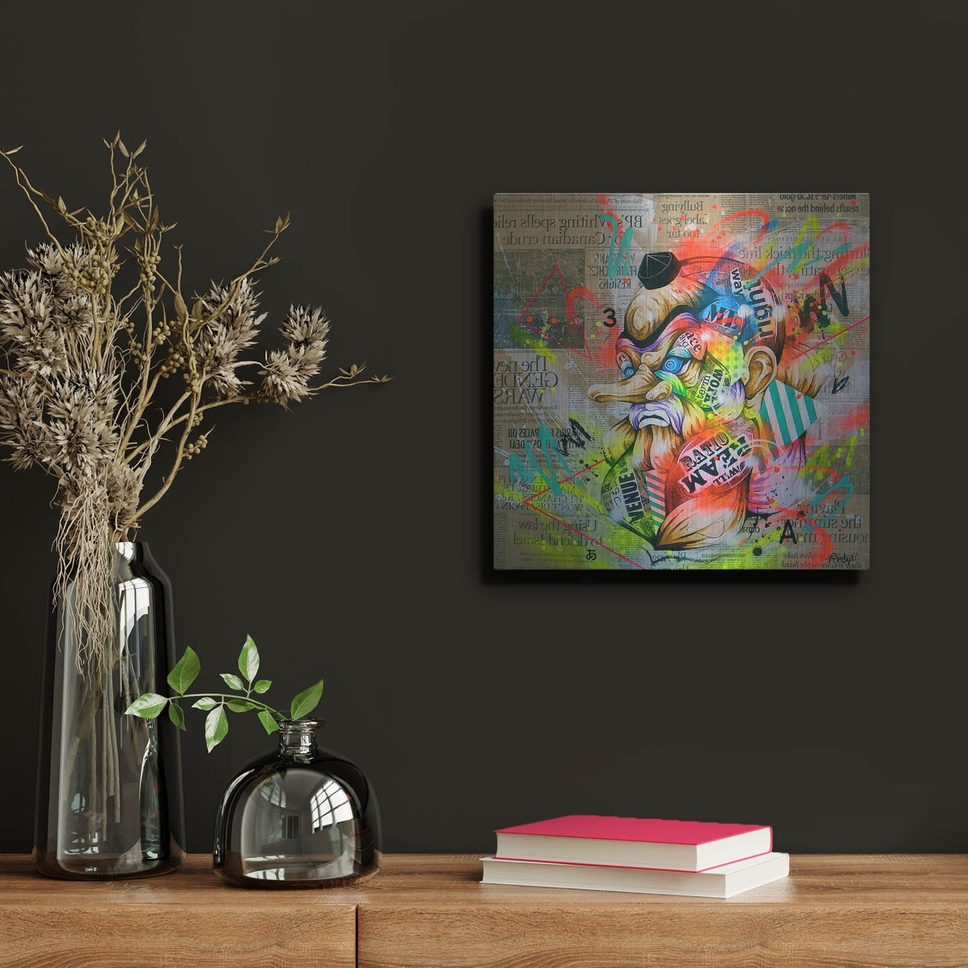 Luxe Metal Art 'Tengu' by Taka Sudo, Metal Wall Art,12x12