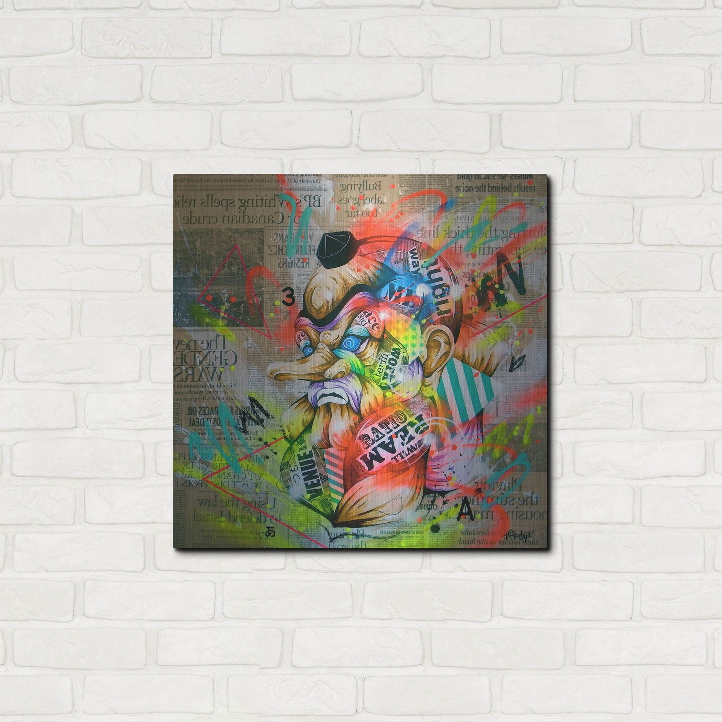 Luxe Metal Art 'Tengu' by Taka Sudo, Metal Wall Art,24x24