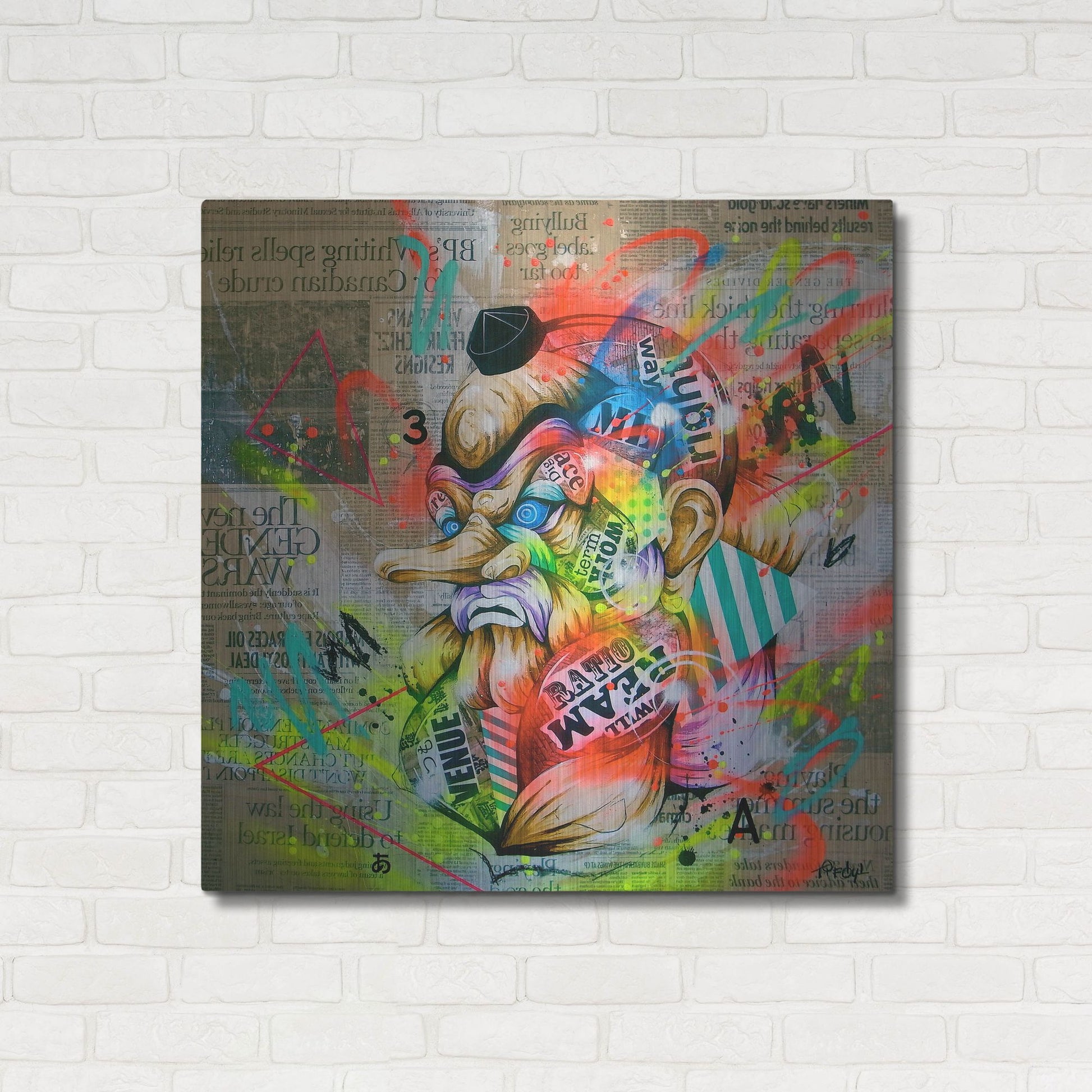 Luxe Metal Art 'Tengu' by Taka Sudo, Metal Wall Art,36x36