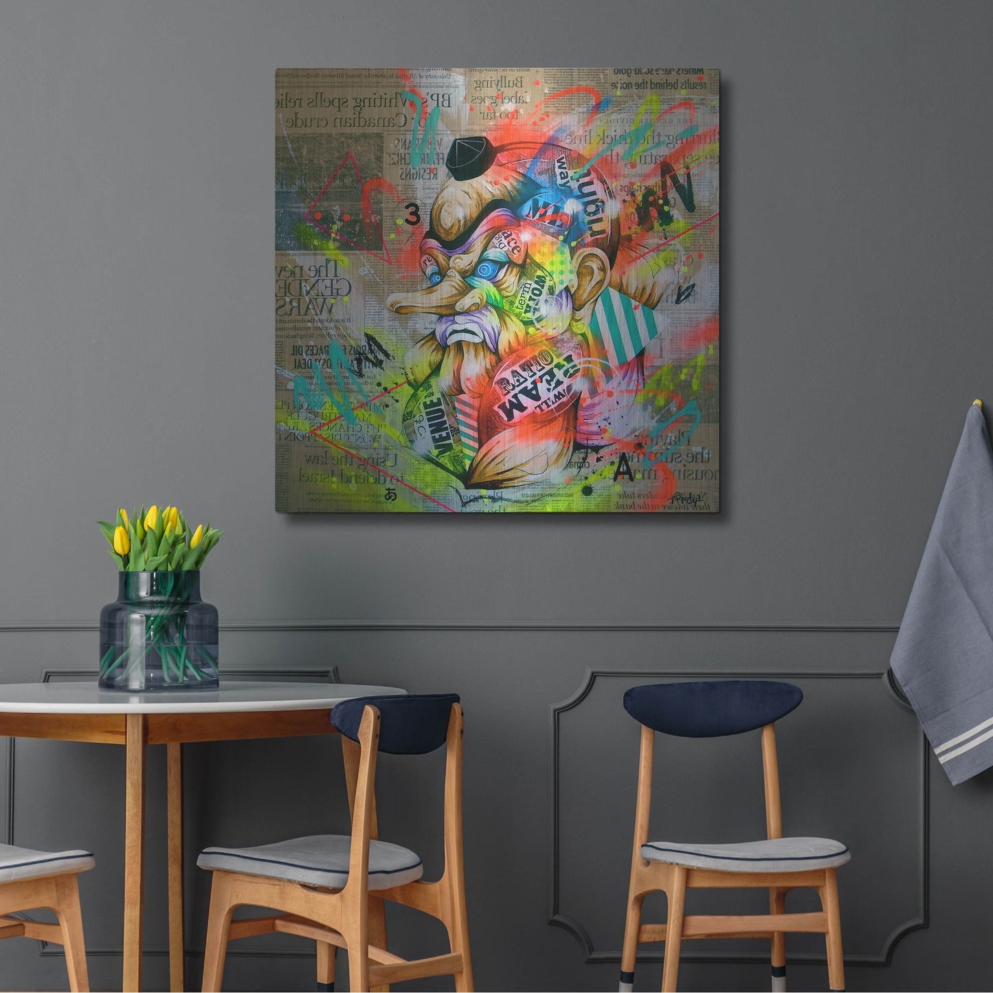 Luxe Metal Art 'Tengu' by Taka Sudo, Metal Wall Art,36x36