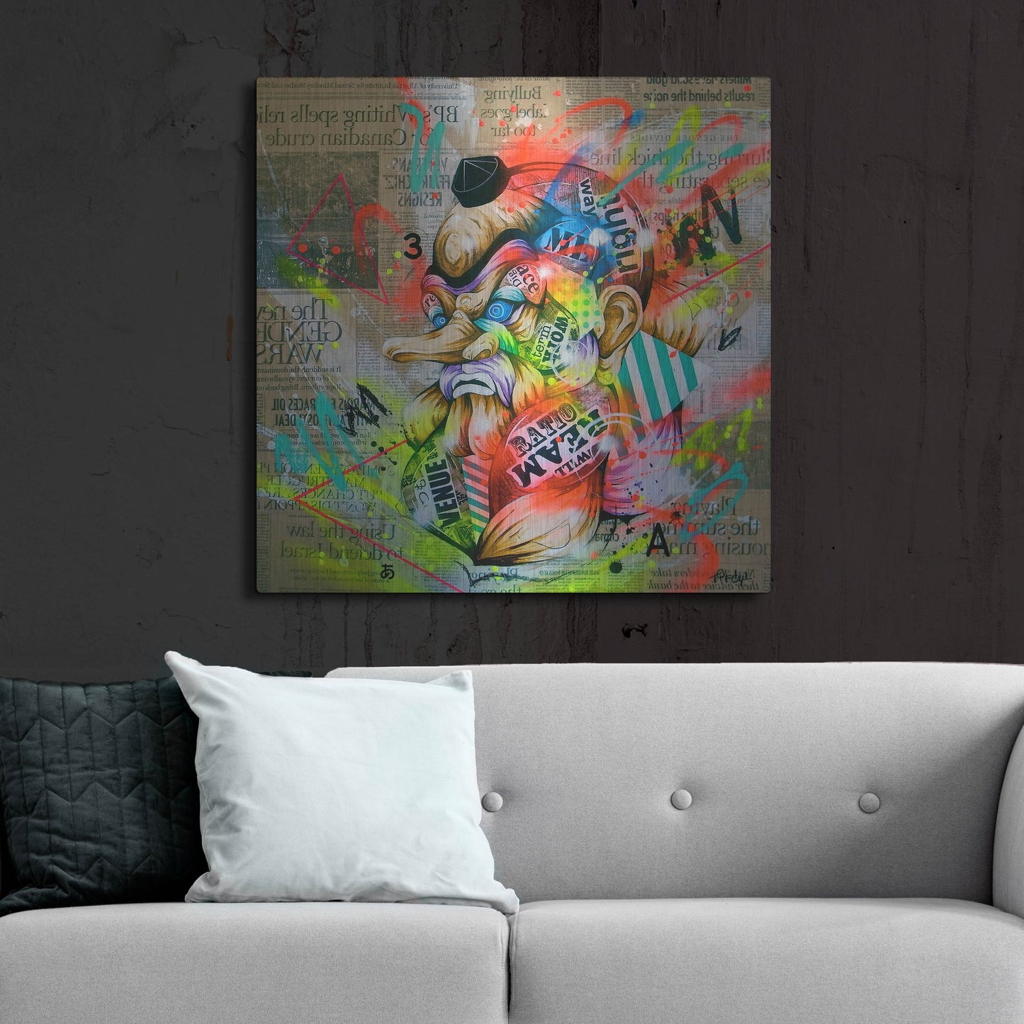 Luxe Metal Art 'Tengu' by Taka Sudo, Metal Wall Art,36x36