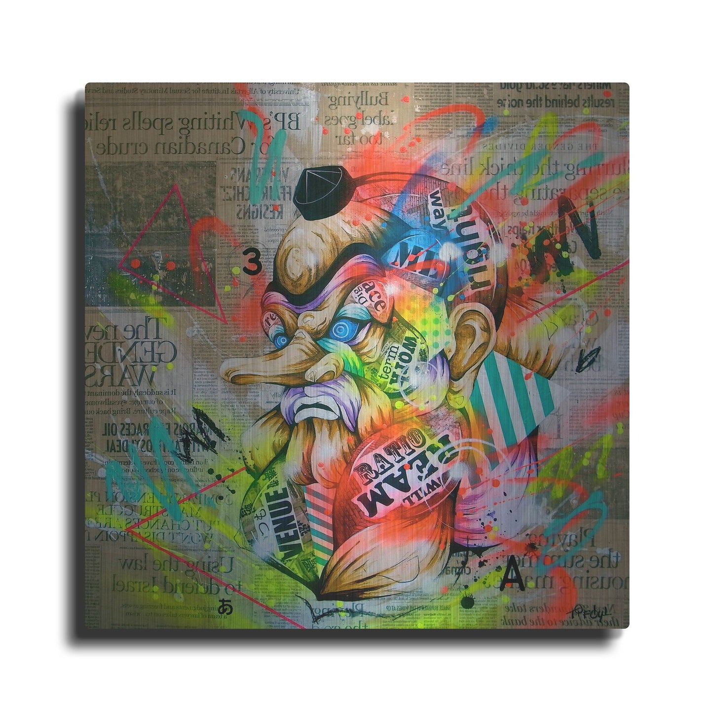 Luxe Metal Art 'Tengu' by Taka Sudo, Metal Wall Art