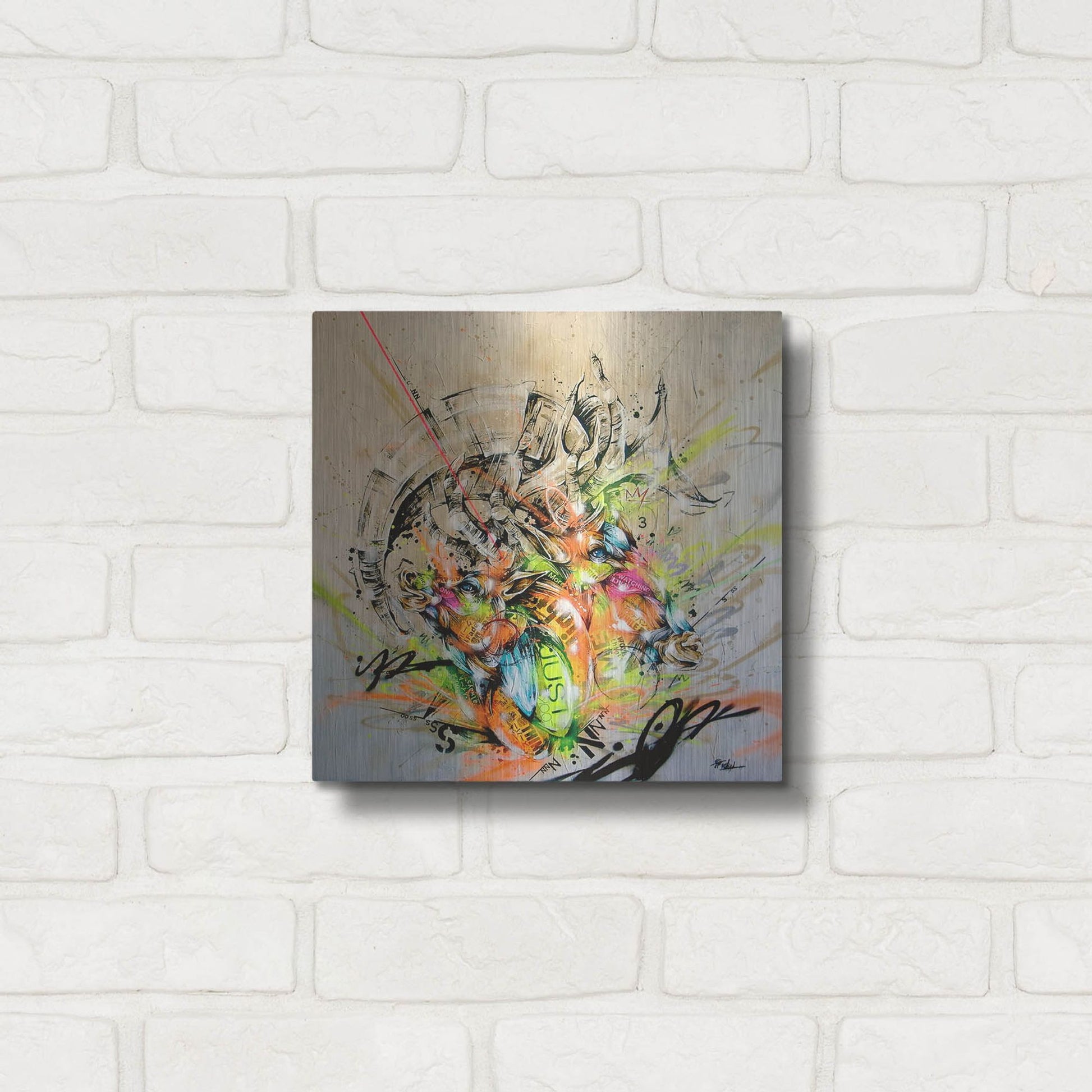 Luxe Metal Art 'Unison' by Taka Sudo, Metal Wall Art,12x12