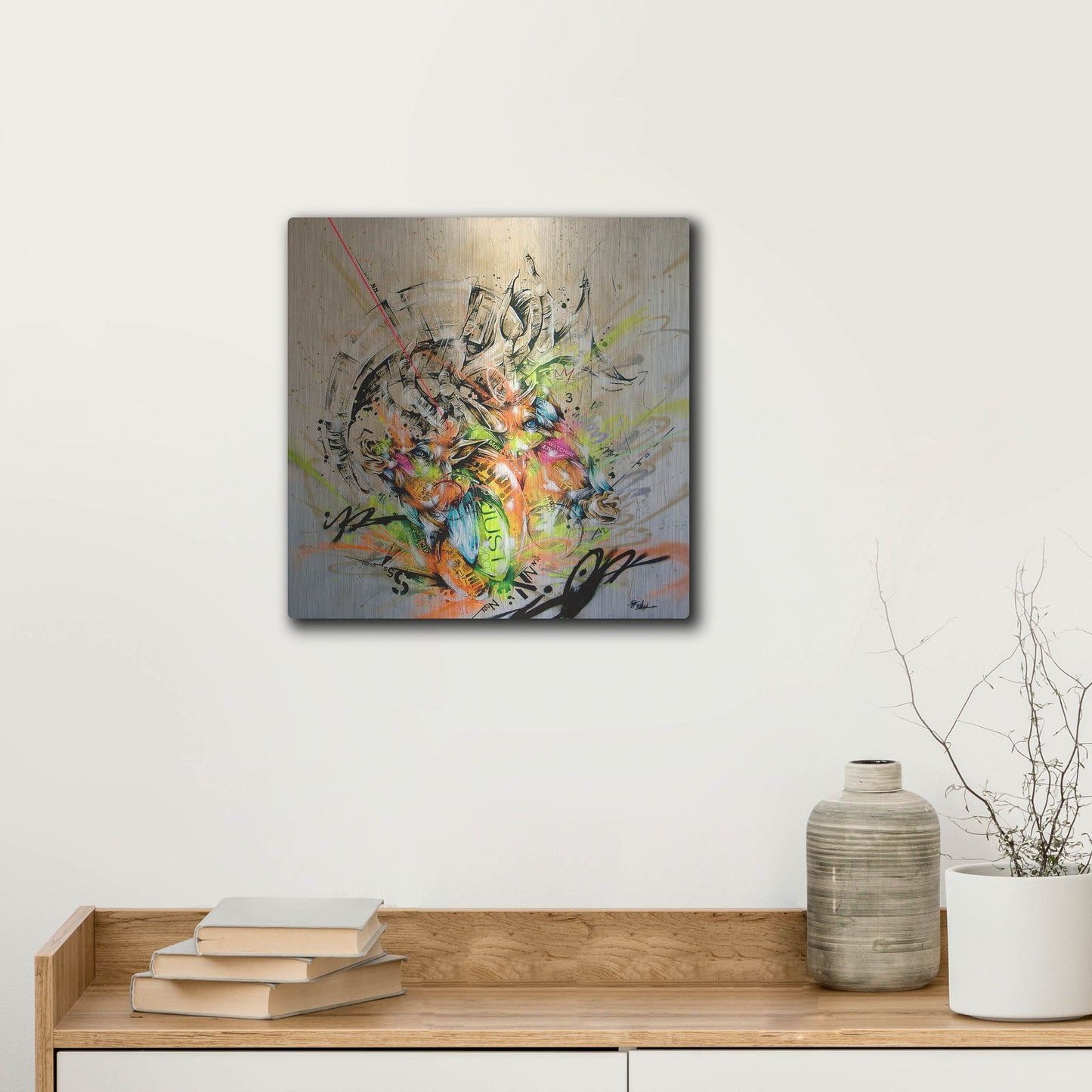 Luxe Metal Art 'Unison' by Taka Sudo, Metal Wall Art,12x12