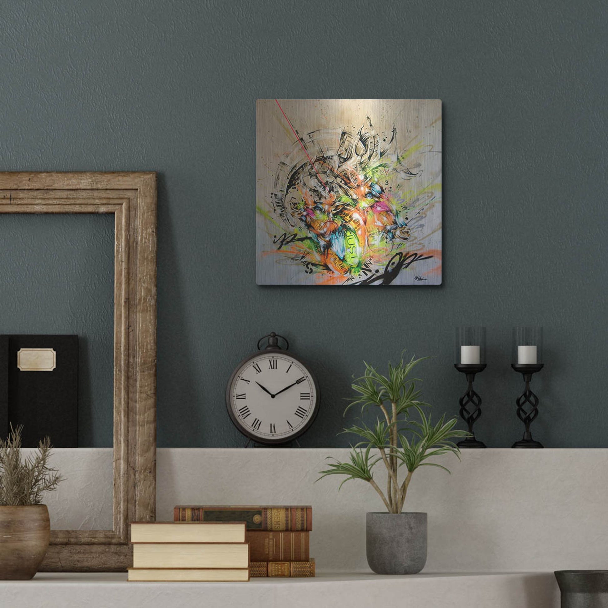 Luxe Metal Art 'Unison' by Taka Sudo, Metal Wall Art,12x12