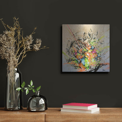 Luxe Metal Art 'Unison' by Taka Sudo, Metal Wall Art,12x12