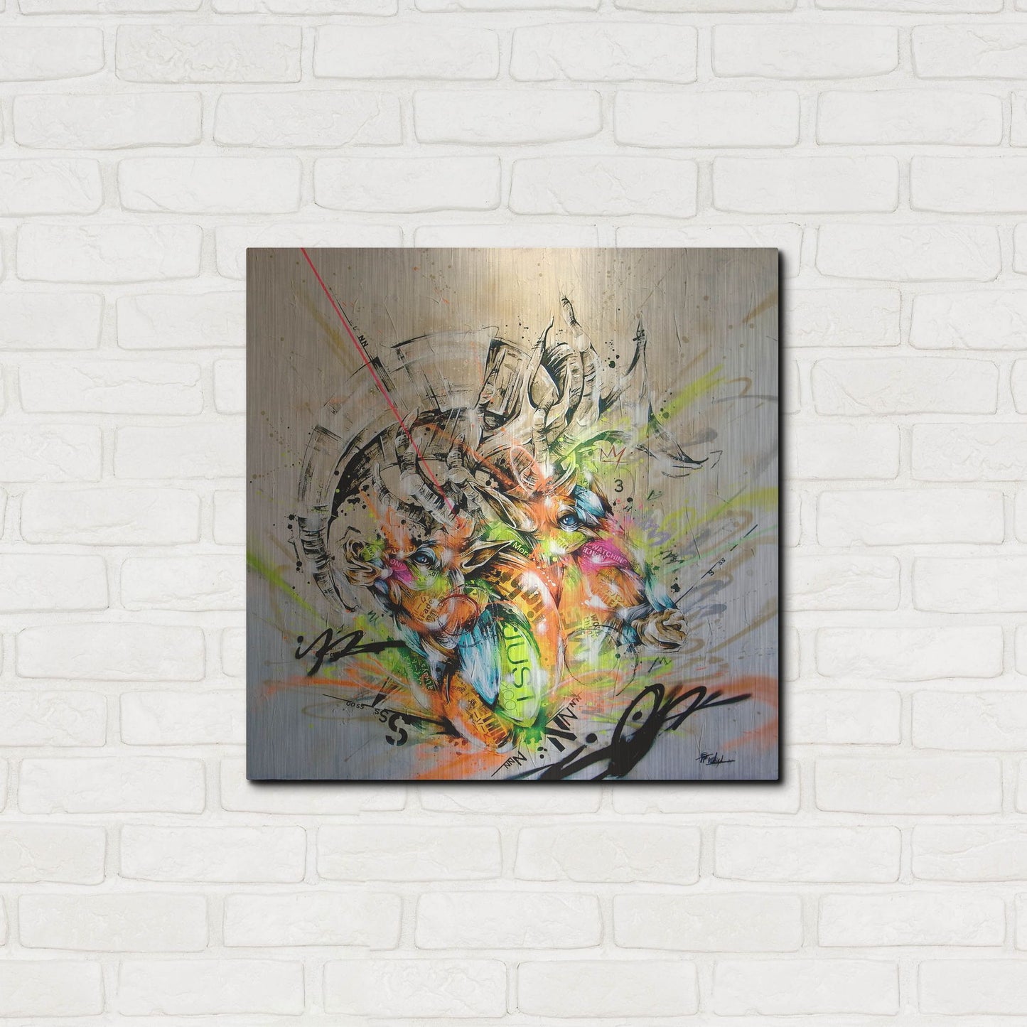 Luxe Metal Art 'Unison' by Taka Sudo, Metal Wall Art,24x24