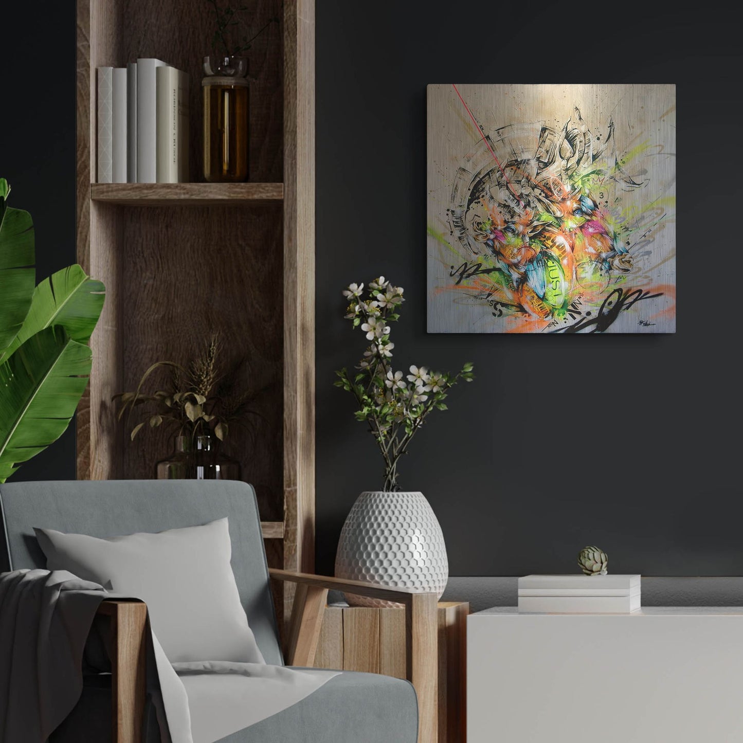 Luxe Metal Art 'Unison' by Taka Sudo, Metal Wall Art,24x24