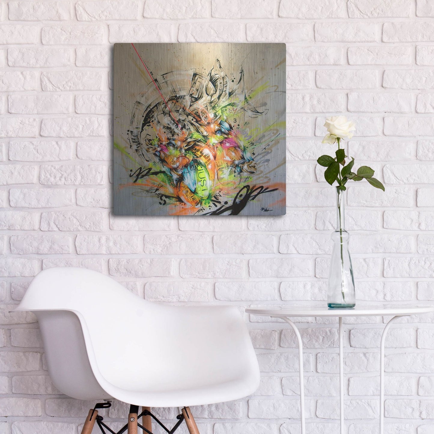 Luxe Metal Art 'Unison' by Taka Sudo, Metal Wall Art,24x24
