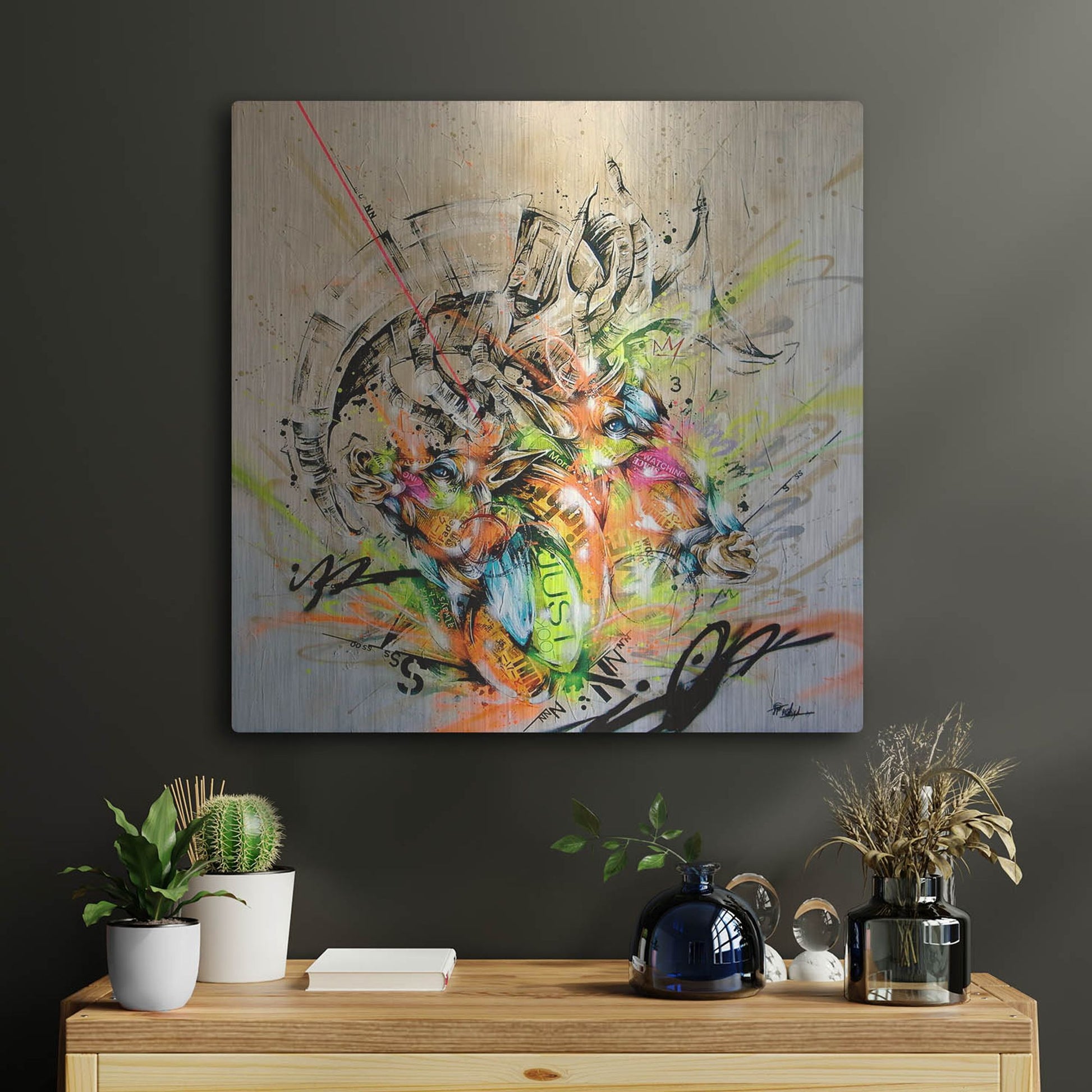 Luxe Metal Art 'Unison' by Taka Sudo, Metal Wall Art,24x24
