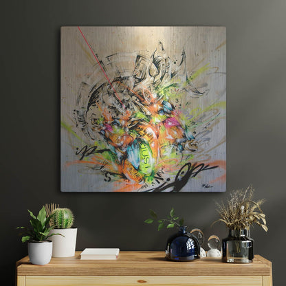 Luxe Metal Art 'Unison' by Taka Sudo, Metal Wall Art,24x24