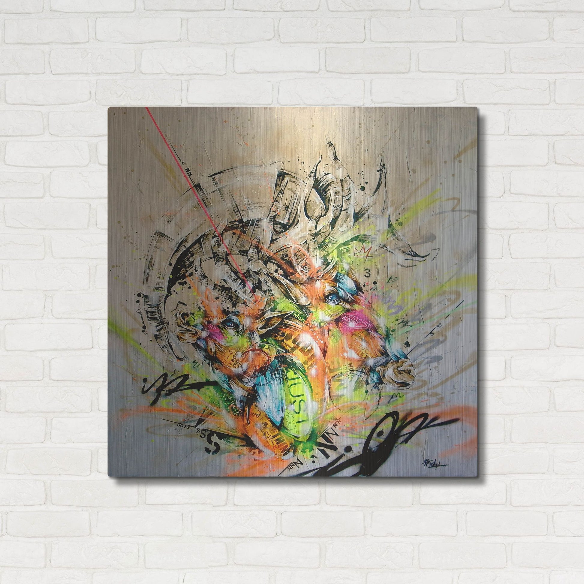 Luxe Metal Art 'Unison' by Taka Sudo, Metal Wall Art,36x36