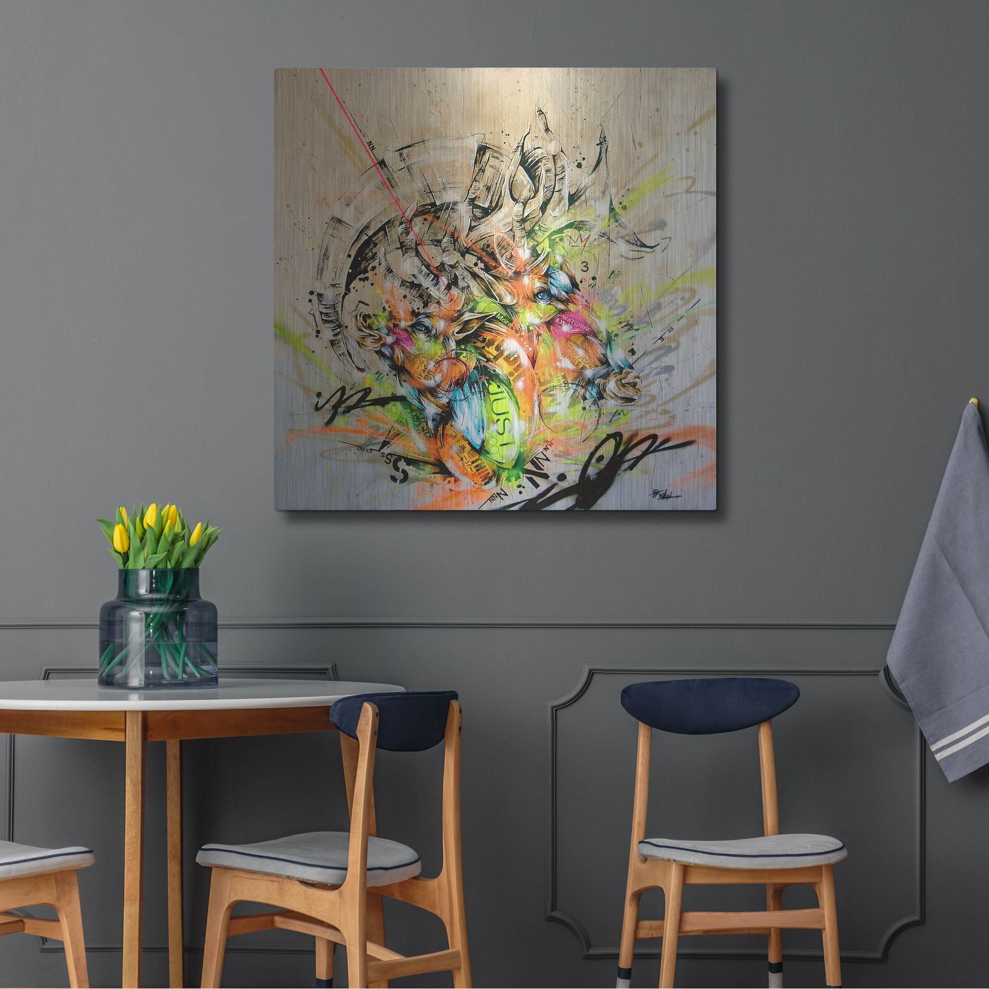 Luxe Metal Art 'Unison' by Taka Sudo, Metal Wall Art,36x36