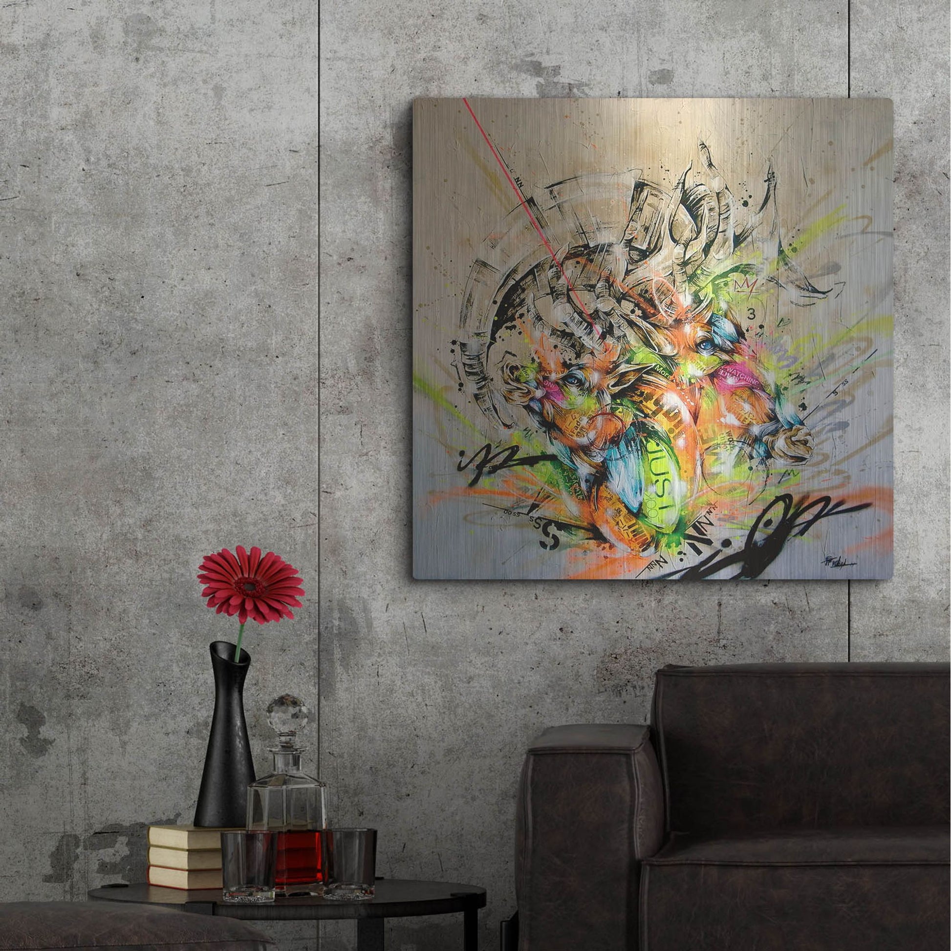 Luxe Metal Art 'Unison' by Taka Sudo, Metal Wall Art,36x36