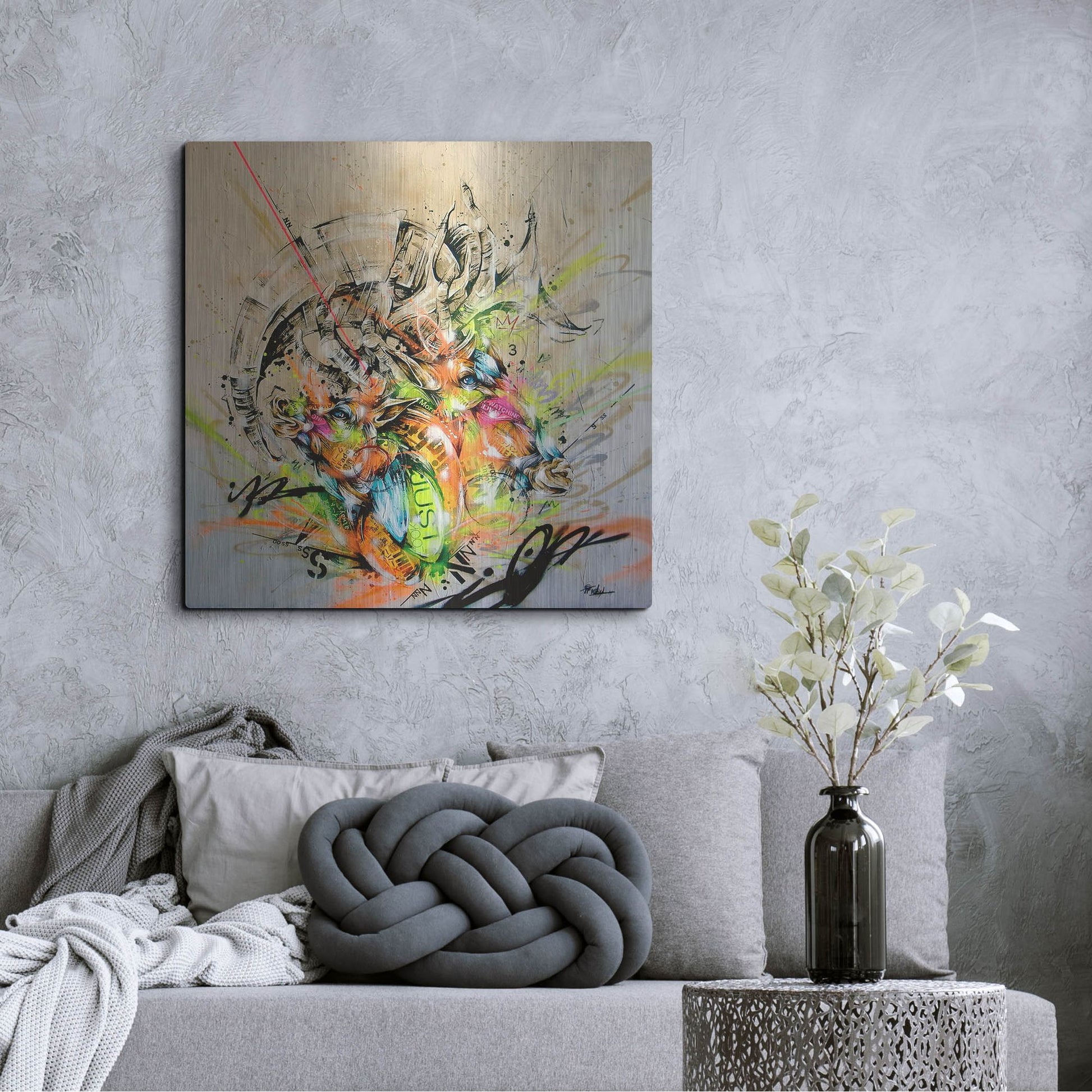 Luxe Metal Art 'Unison' by Taka Sudo, Metal Wall Art,36x36