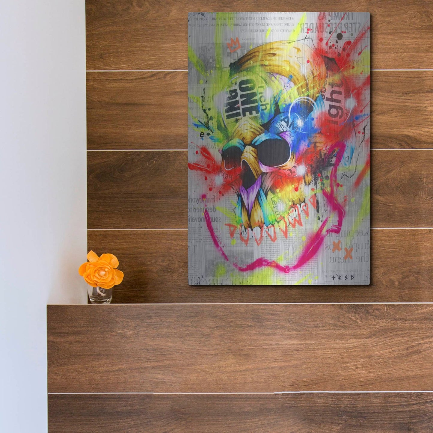 Luxe Metal Art 'Fall 1' by Taka Sudo, Metal Wall Art,12x16