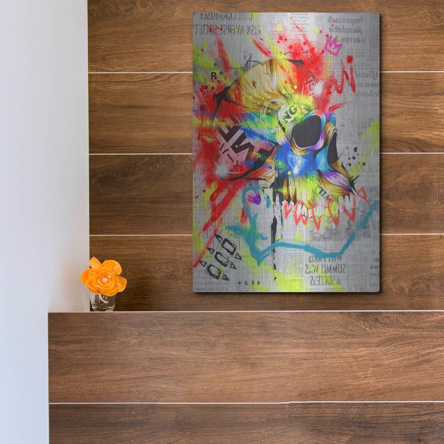 Luxe Metal Art 'Fall 2' by Taka Sudo, Metal Wall Art,12x16