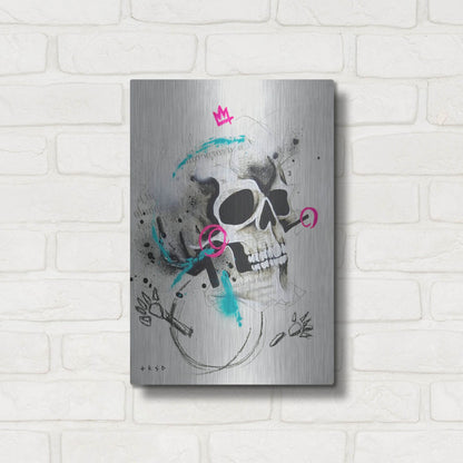 Luxe Metal Art 'Untitled 1' by Taka Sudo, Metal Wall Art,12x16
