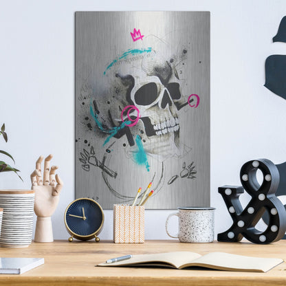 Luxe Metal Art 'Untitled 1' by Taka Sudo, Metal Wall Art,12x16