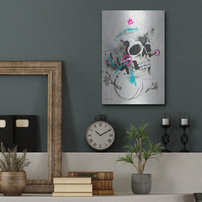 Luxe Metal Art 'Untitled 1' by Taka Sudo, Metal Wall Art,12x16