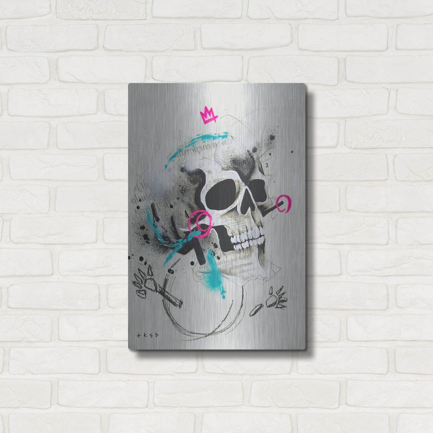 Luxe Metal Art 'Untitled 1' by Taka Sudo, Metal Wall Art,16x24