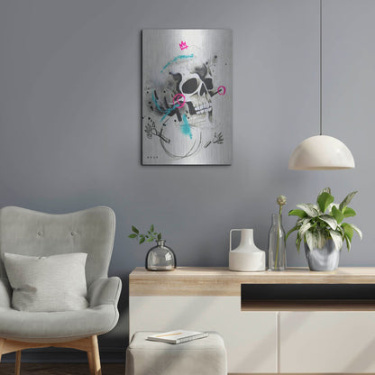 Luxe Metal Art 'Untitled 1' by Taka Sudo, Metal Wall Art,16x24