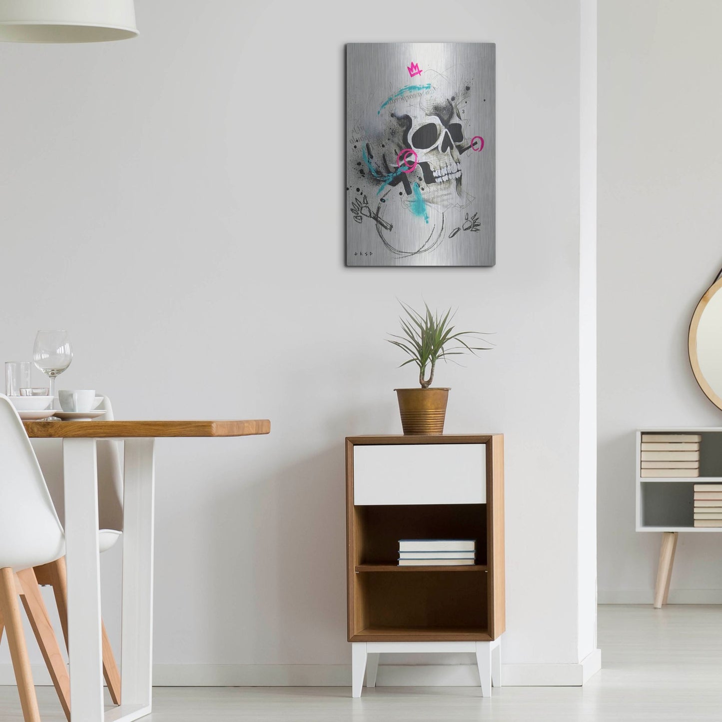 Luxe Metal Art 'Untitled 1' by Taka Sudo, Metal Wall Art,16x24