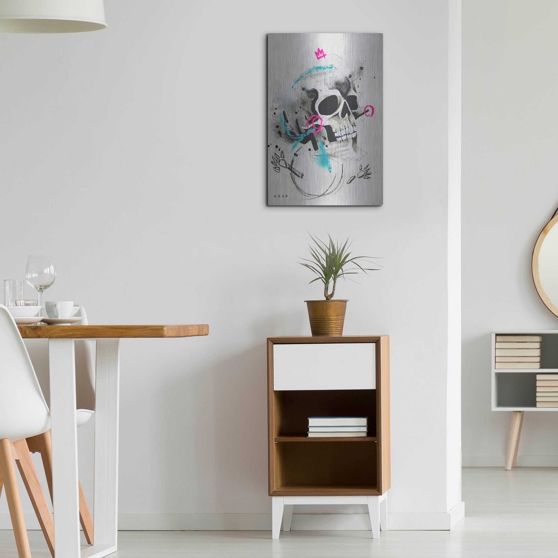 Luxe Metal Art 'Untitled 1' by Taka Sudo, Metal Wall Art,16x24